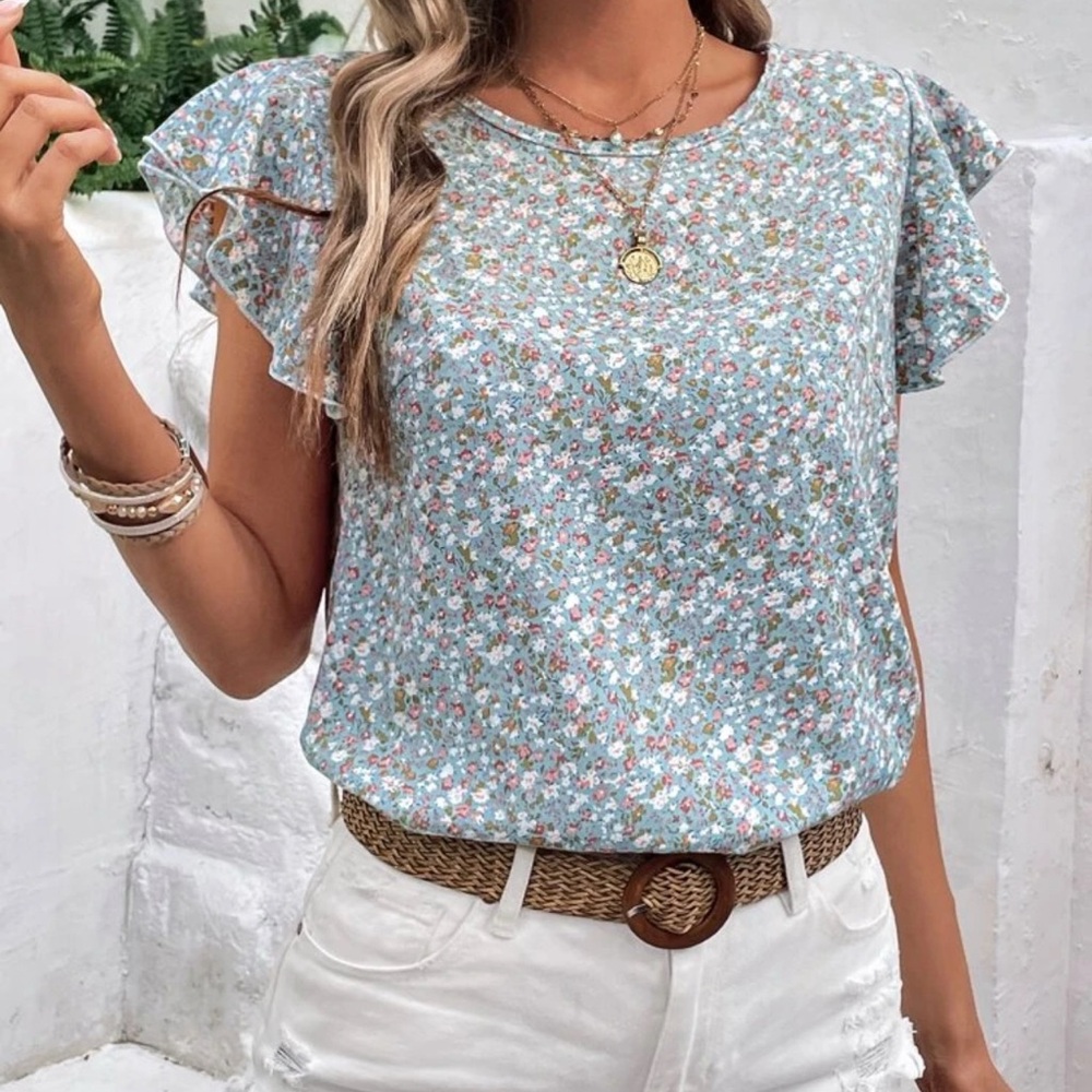 Shein floral print blouse